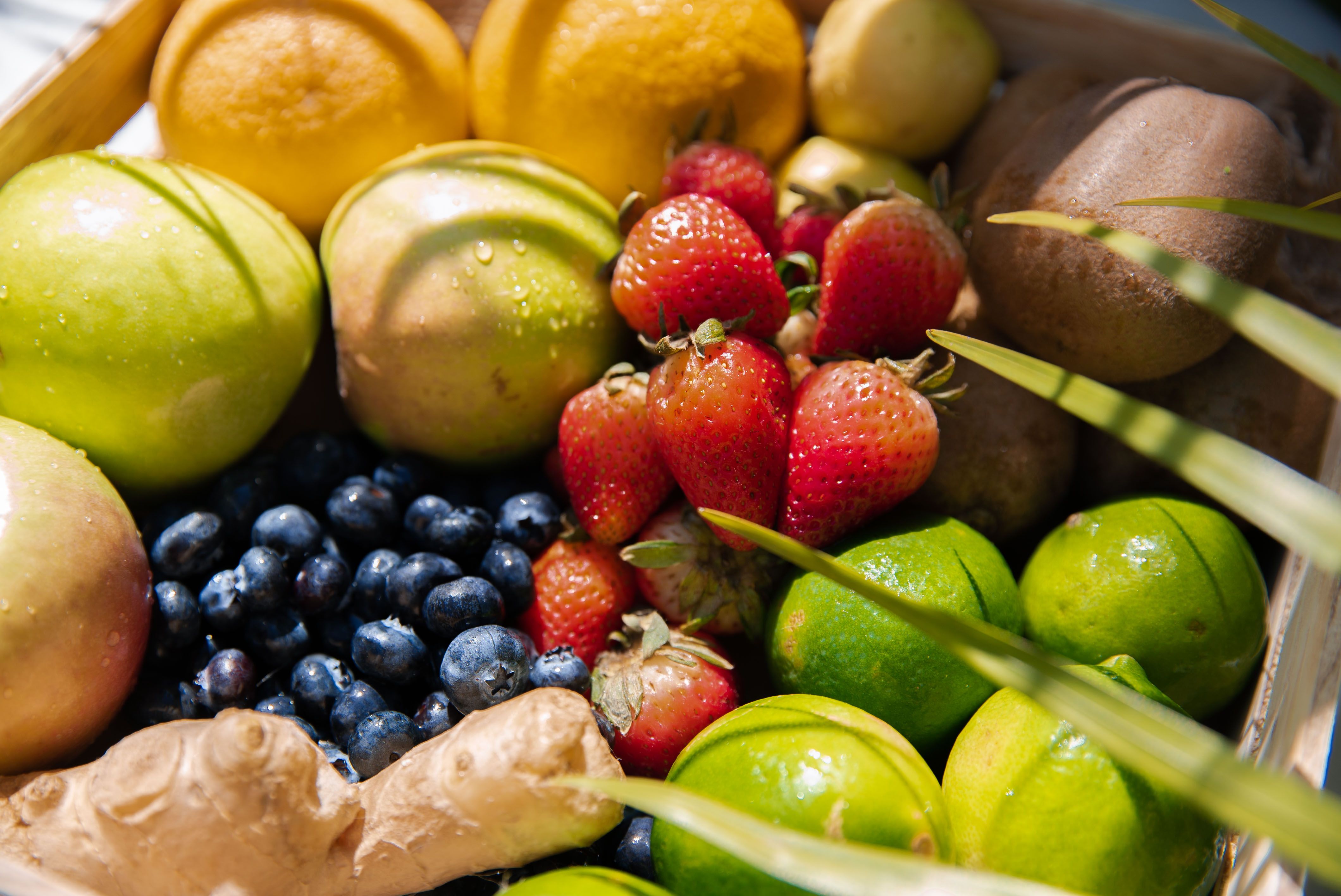 Fresh Fruits in decorated fruits basket gift for online delivery in Pakistan.