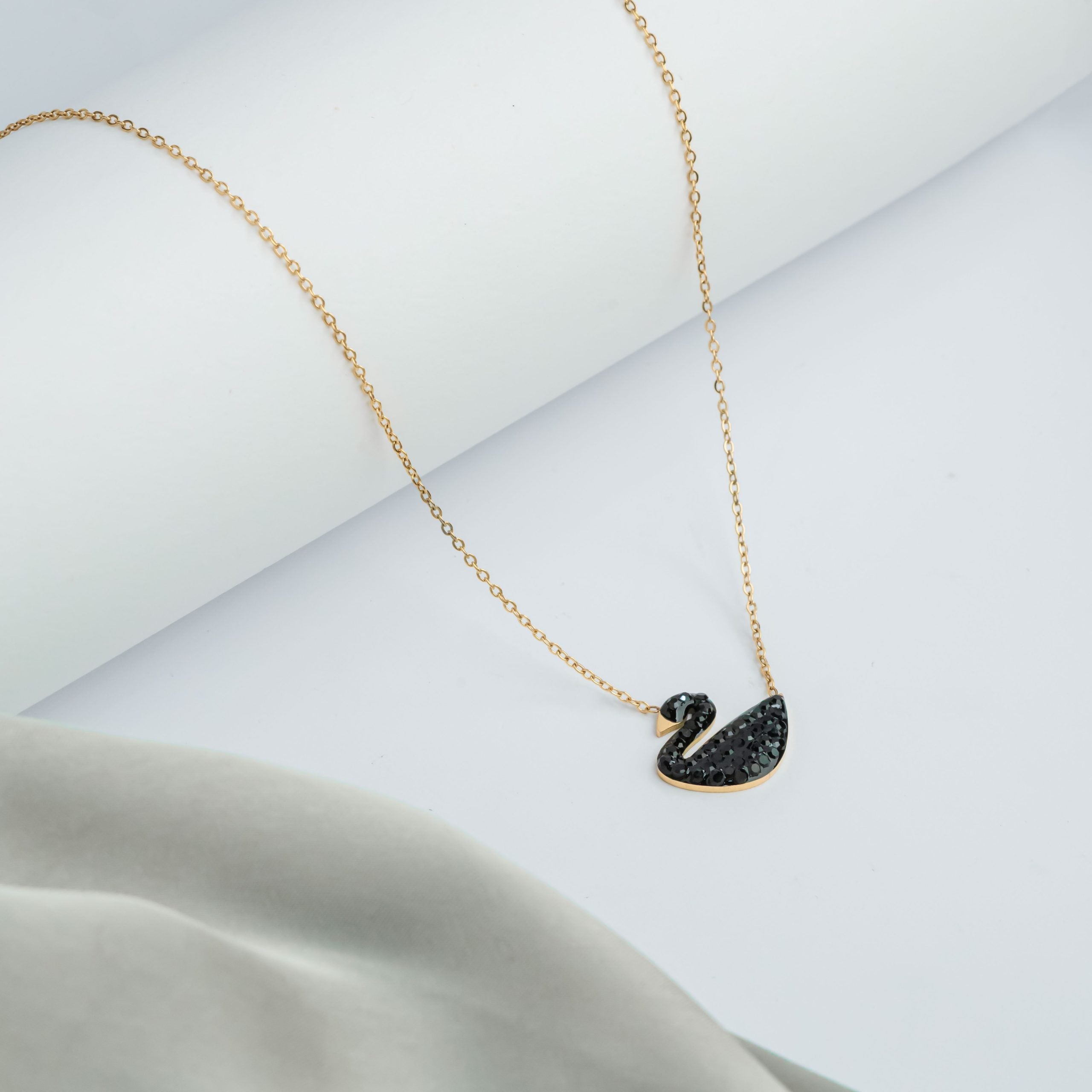 Midnight Swan Necklace