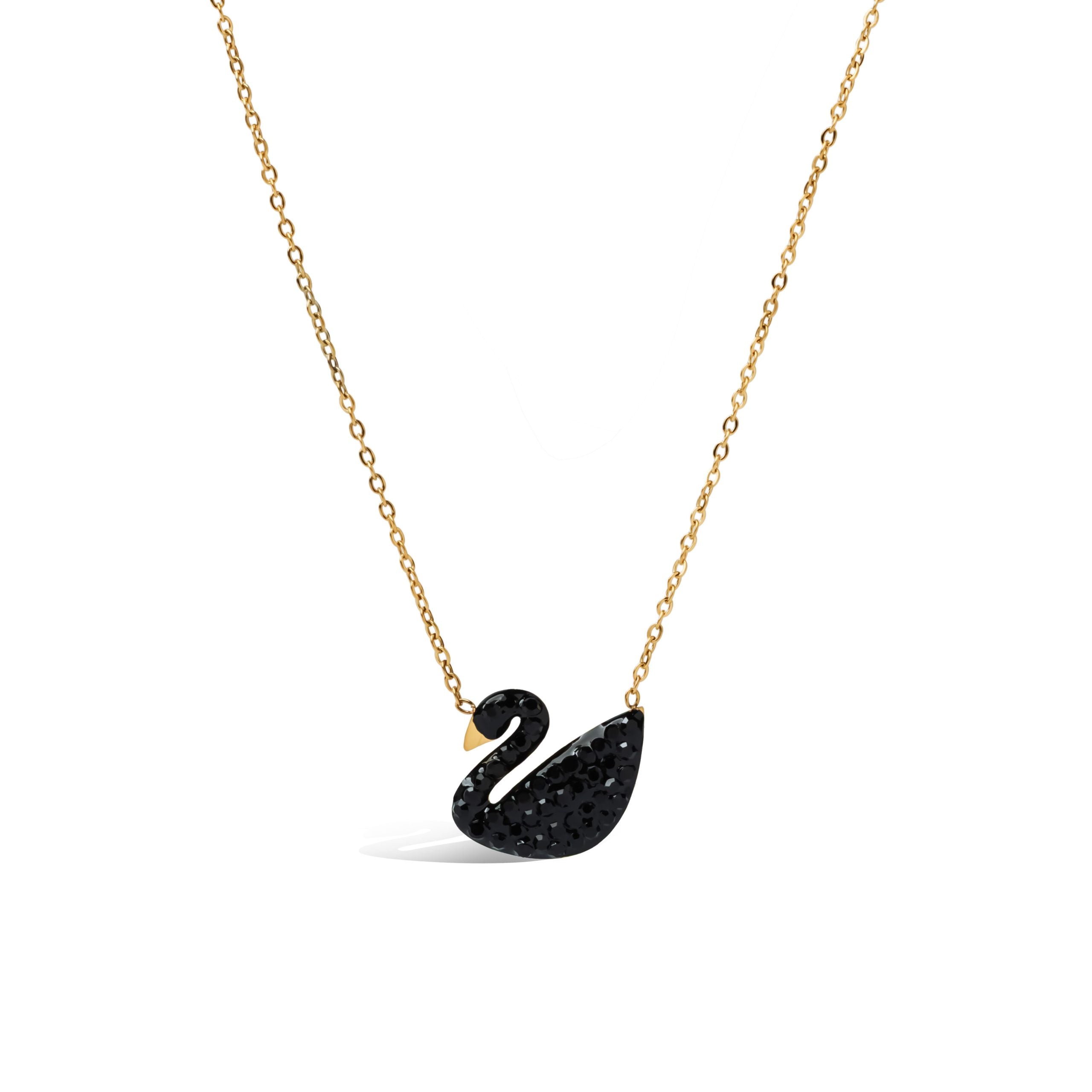 Midnight Swan Necklace