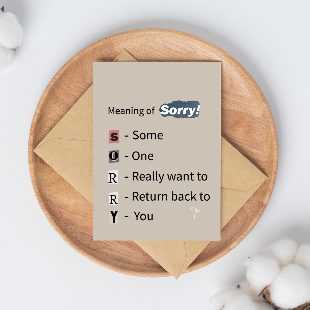 Meaning Of Sorry - Gift Card