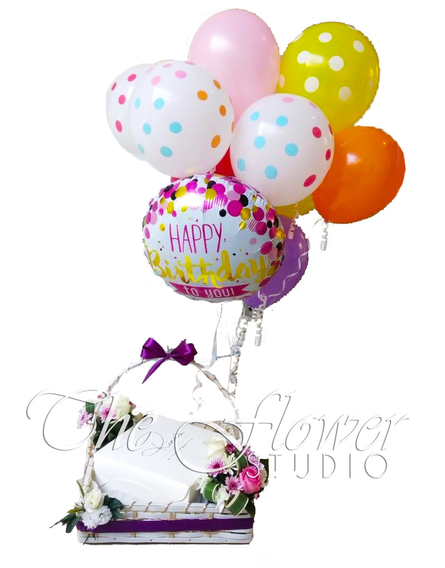Cake in a Floral Basket