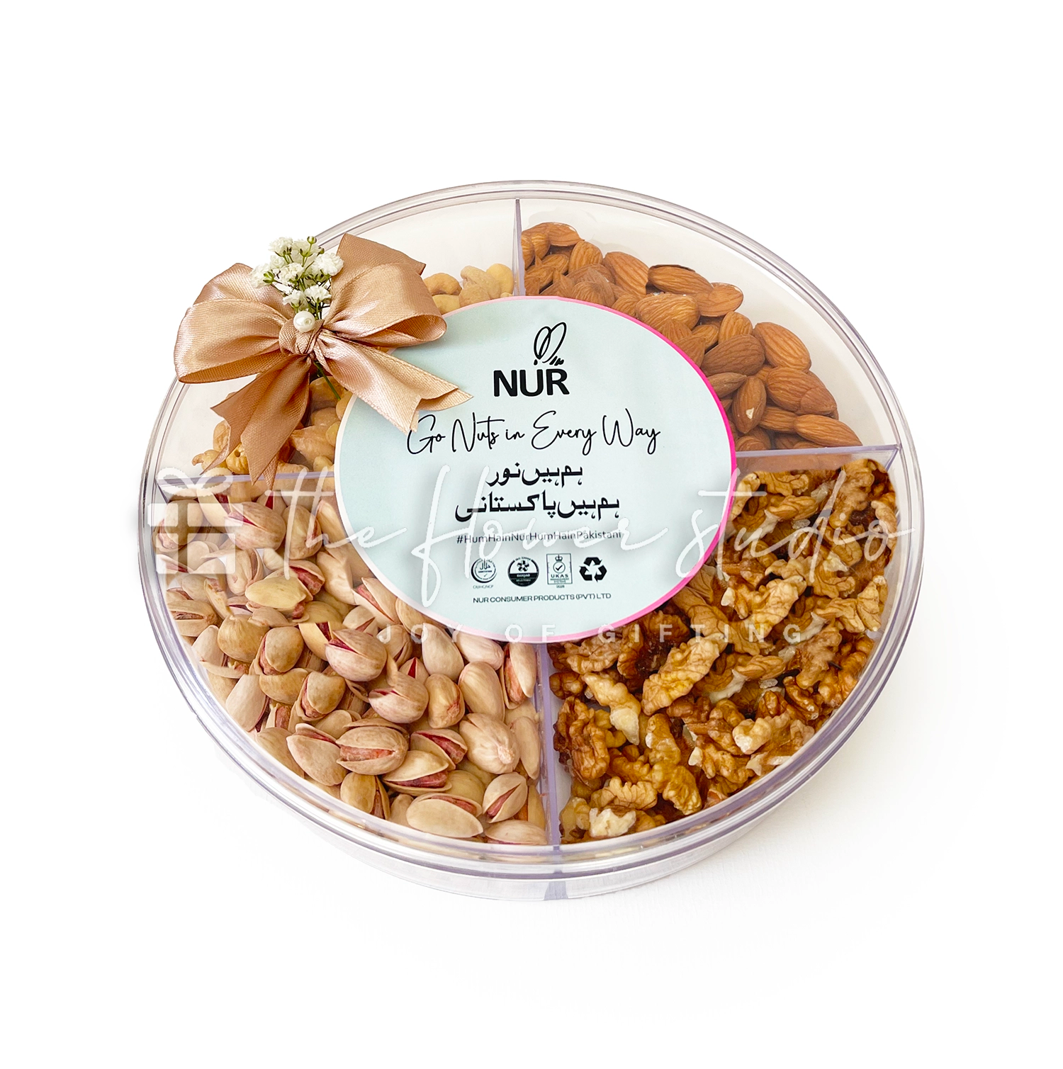 Dry fruits & Nuts in a crystal box