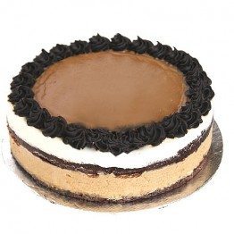 2lbs Fresh Coffee Mousse Cake with an amazing combination of coffee mousse and chocolate sponge