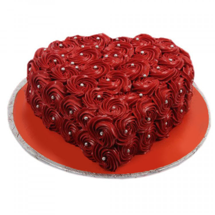 Heart Shaped Rosette Cake