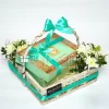 Mithai in a Floral Basket - Image 2