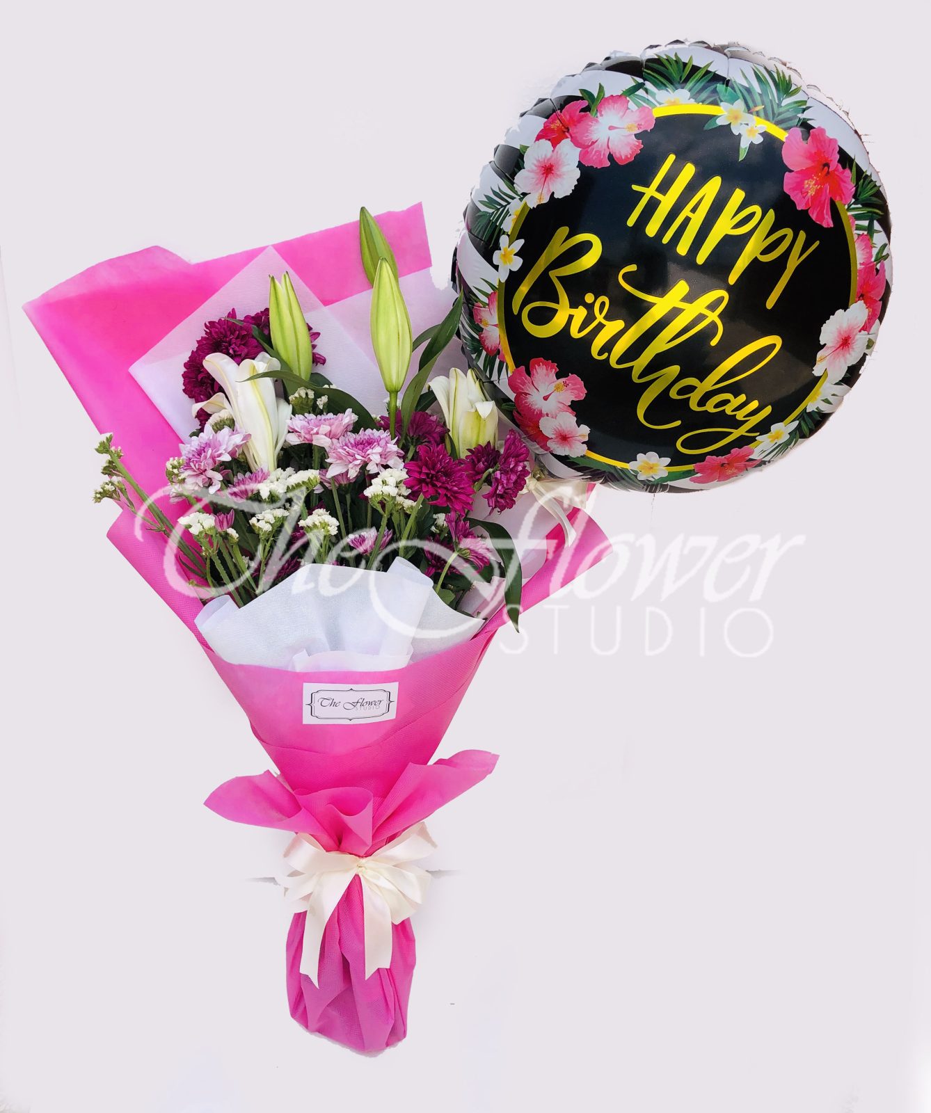 Fiesta Bouquet with Birthday Balloon