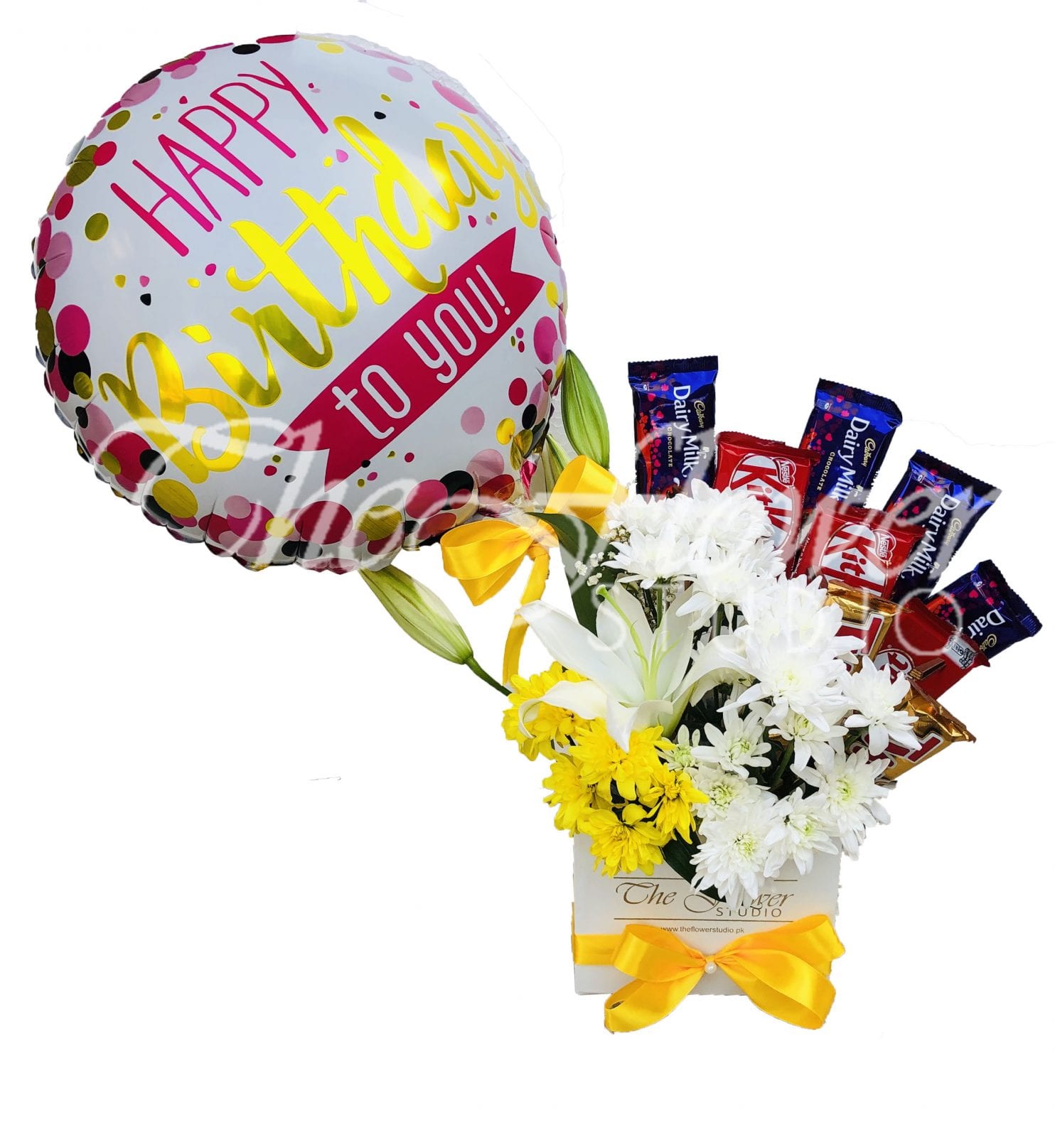 yellow and white box Send Fresh Flowers & Gifts Online The Flower Studio